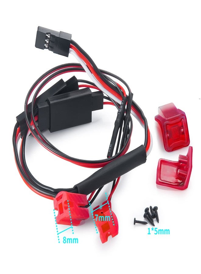 RCLIONS RC LED Taillight Rear Lamp RC Car Rear Lights Red Color for 1/24th Axial SCX24 AXI00005 Gladiator 1/24th 4WD RTR RC Truck Car Upgrades - Image 4